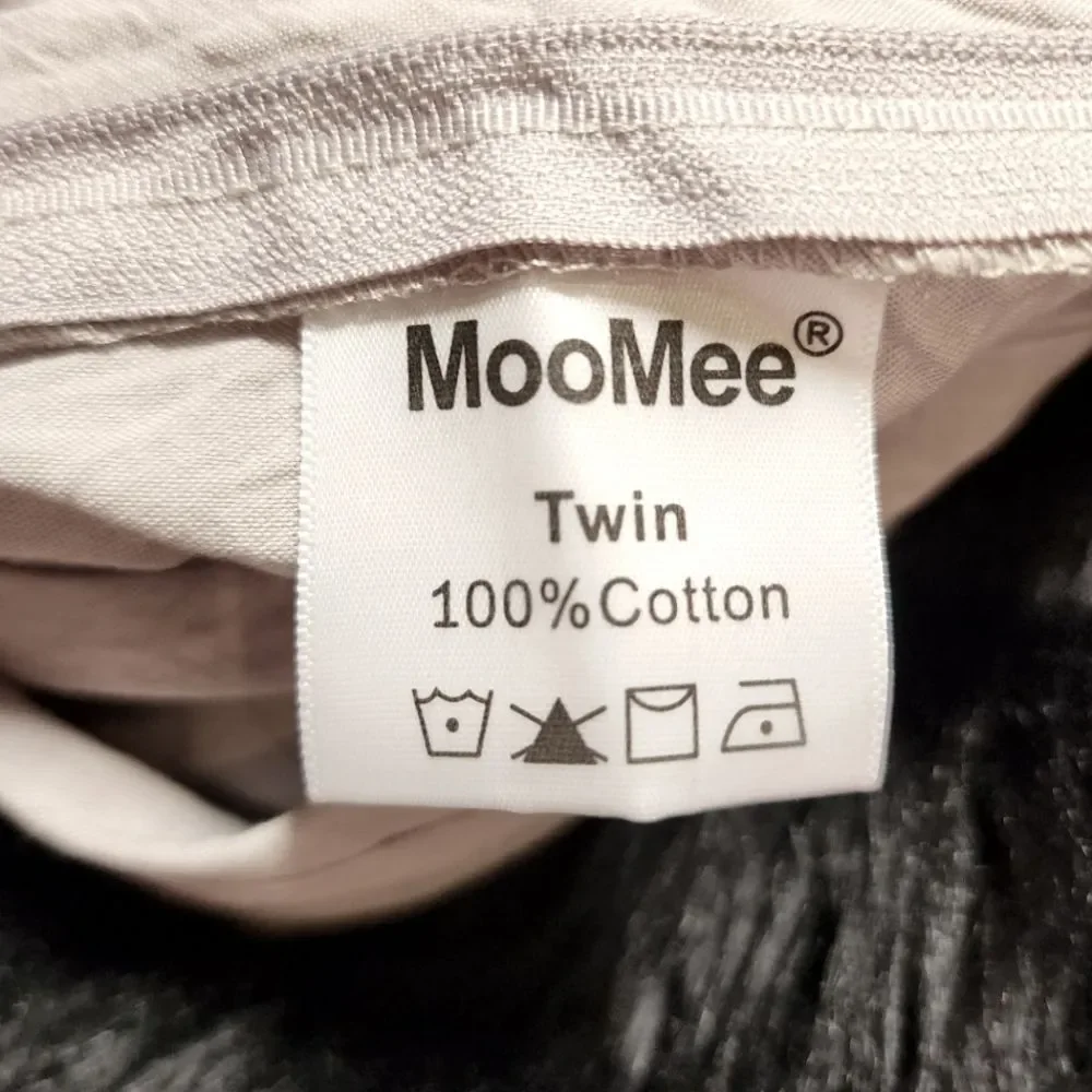 100% Cotton Twin Size Duvet Cover Set Gray